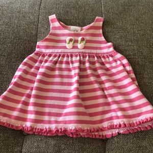 LUIGI girls striped flip flop dress - 24 month